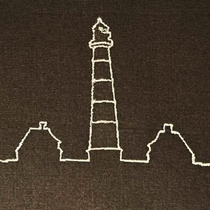 Stickdatei Silhouette Leuchtturm Westerhever