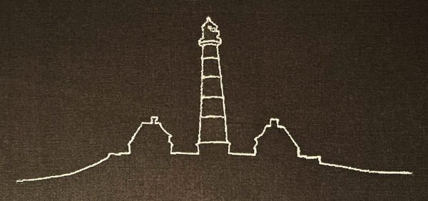 Stickdatei Silhouette Leuchtturm Westerhever
